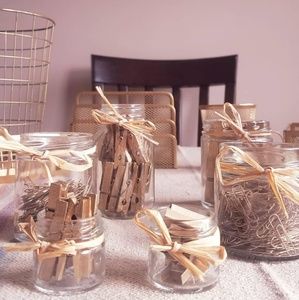 🌟 Gold-painted school/office supplies